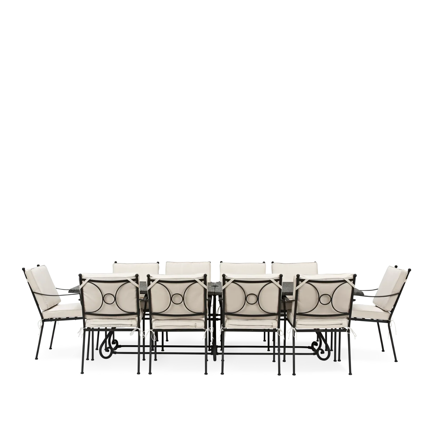 Neptune Seasonal_Garden_Outdoor sofas and relaxed chairs default Cheltenham 10 Seater Metal Garden Dining Set with Granite Top, Natural
