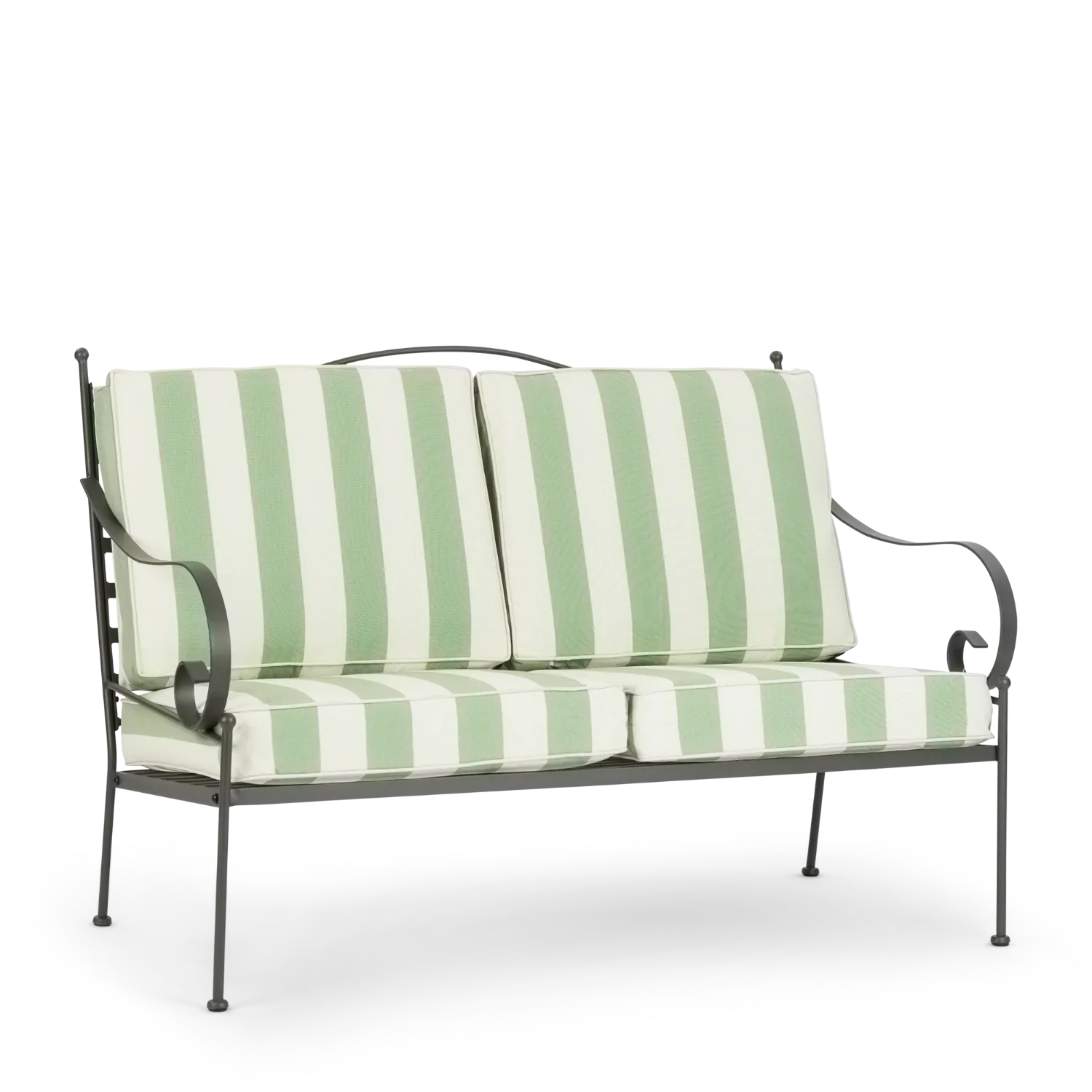 Neptune Seasonal_Garden_Outdoor sofas and relaxed chairs Cheltenham 2 Seater Metal Garden Sofa, Green Stripe