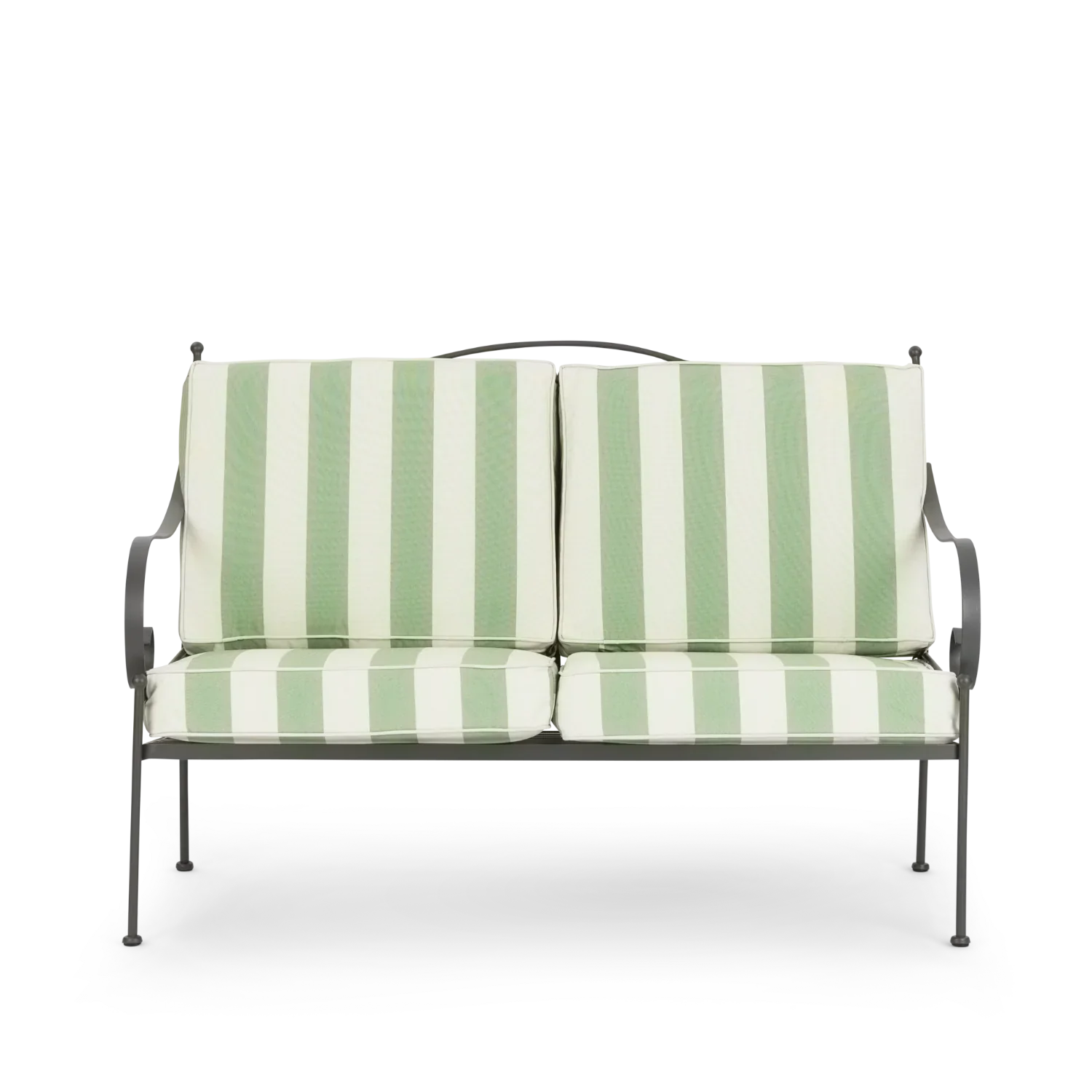 Neptune Seasonal_Garden_Outdoor sofas and relaxed chairs Cheltenham 2 Seater Metal Garden Sofa, Green Stripe