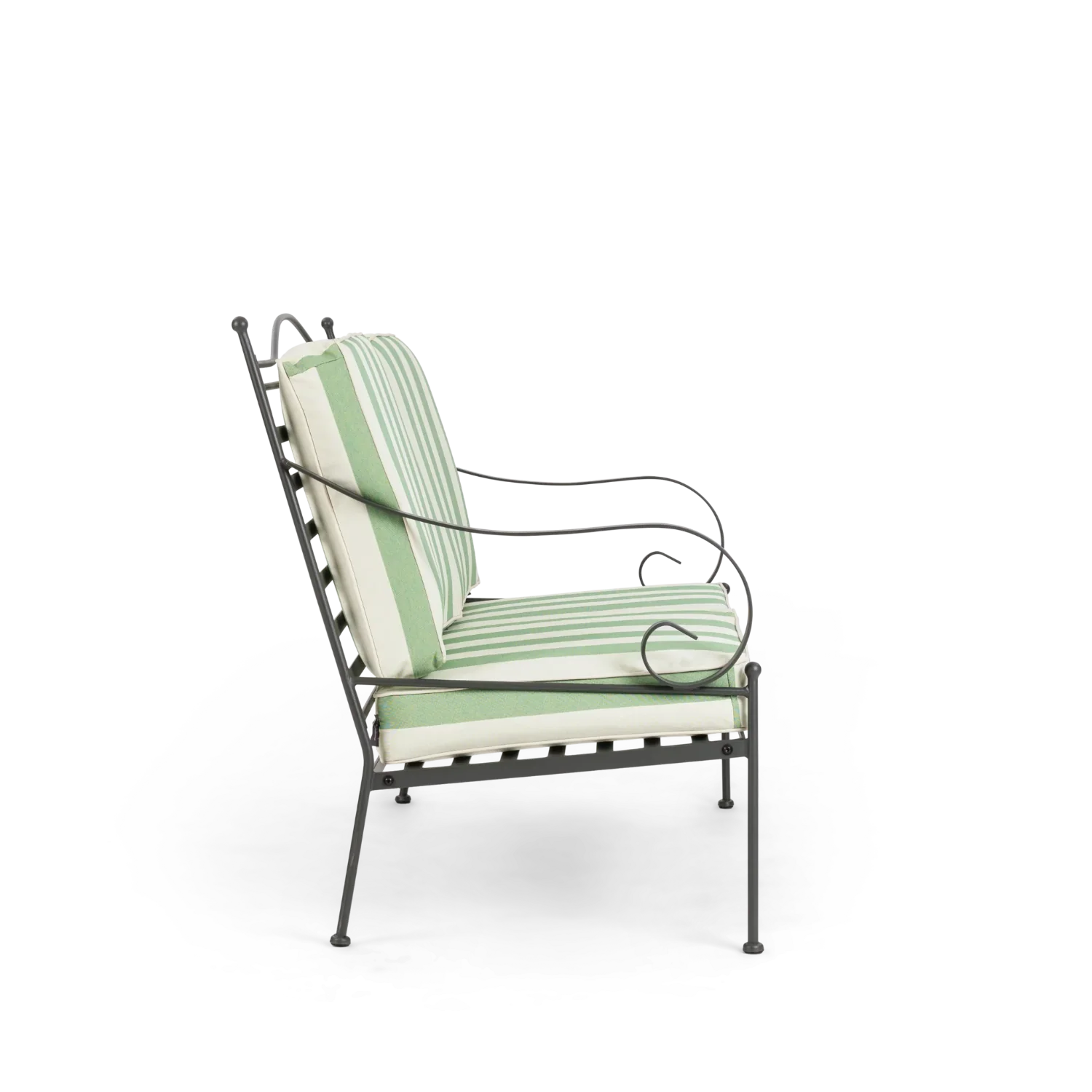 Neptune Seasonal_Garden_Outdoor sofas and relaxed chairs Cheltenham 2 Seater Metal Garden Sofa, Green Stripe