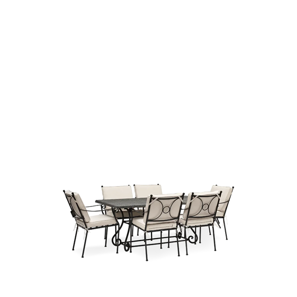 Neptune Seasonal_Garden_Outdoor sofas and relaxed chairs Cheltenham 6 Seater Metal Garden Dining Set
