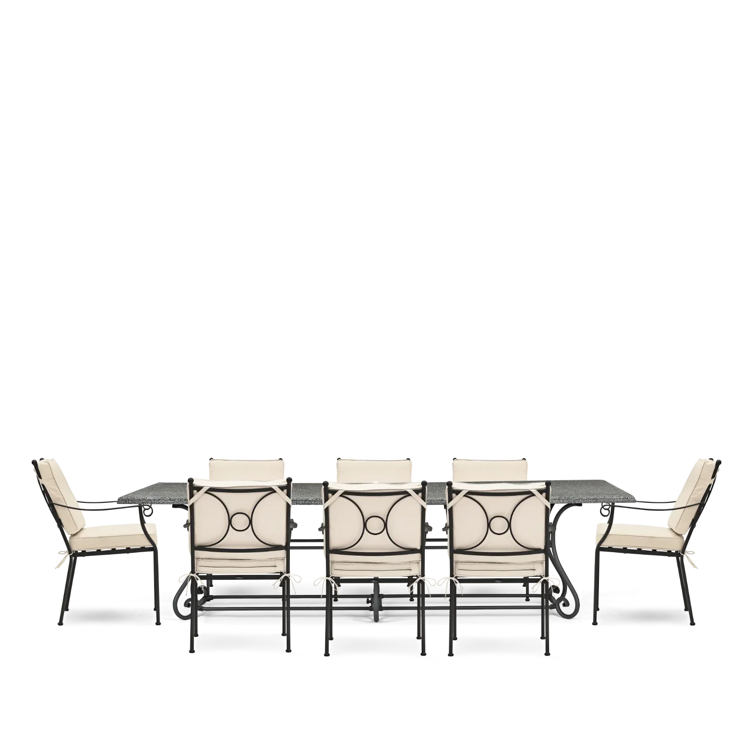 Neptune Seasonal_Garden_Outdoor sofas and relaxed chairs Natural Cheltenham 8 Seater Metal Garden Dining Set