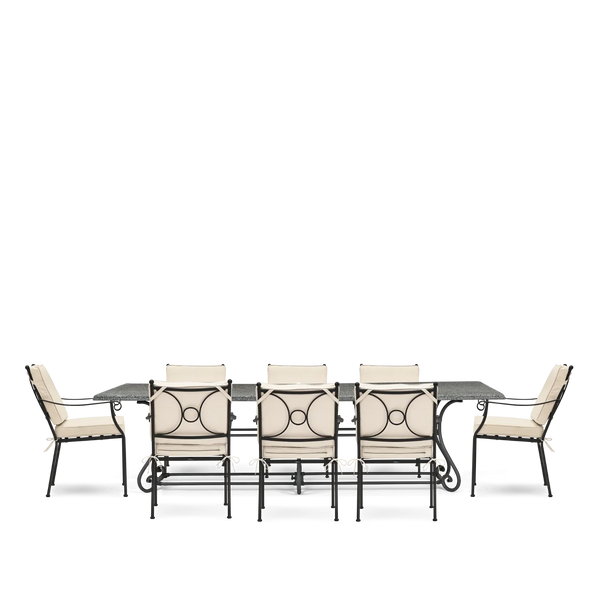 Neptune Seasonal_Garden_Outdoor sofas and relaxed chairs Natural Cheltenham 8 Seater Metal Garden Dining Set