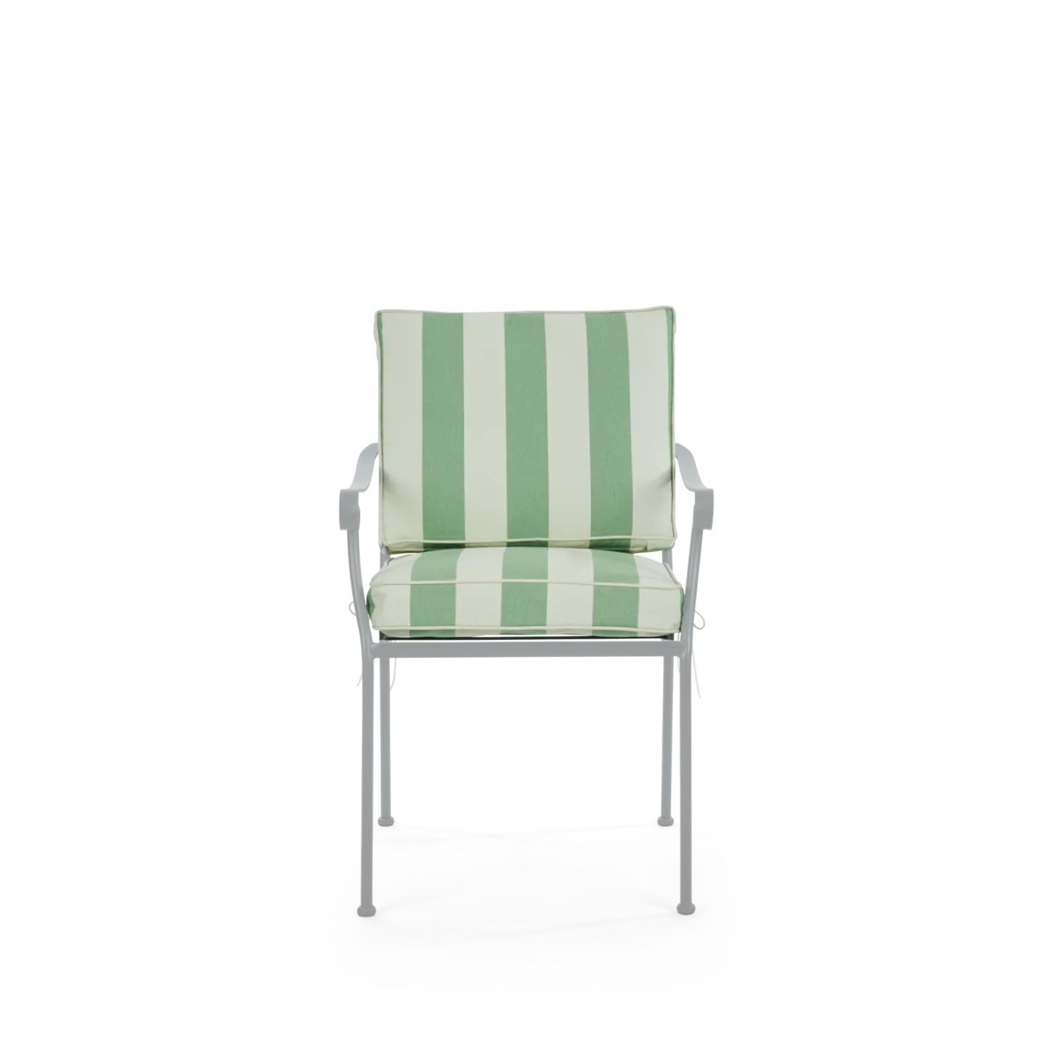 Neptune Seasonal_Garden_Outdoor sofas and relaxed chairs default Cheltenham Garden Dining Chair Replacement Cushion Set, Green Stripe