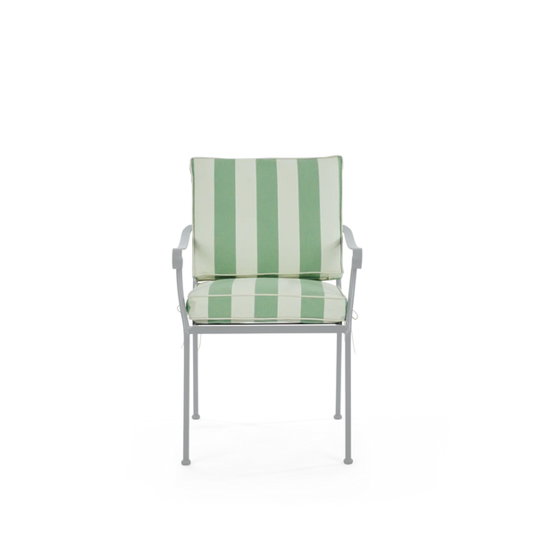 Neptune Seasonal_Garden_Outdoor sofas and relaxed chairs Green Stripe Cheltenham Garden Dining Chair Replacement Cushions