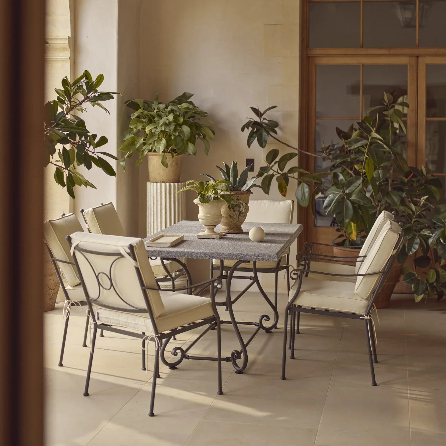 Neptune Seasonal_Garden_Outdoor dining and carver chairs Cheltenham Metal Garden Dining Chair