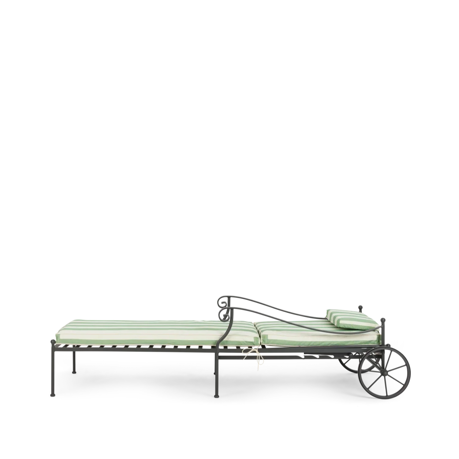 Neptune Seasonal_Garden_Outdoor loungers default Cheltenham Metal Sun Lounger, Green Stripe