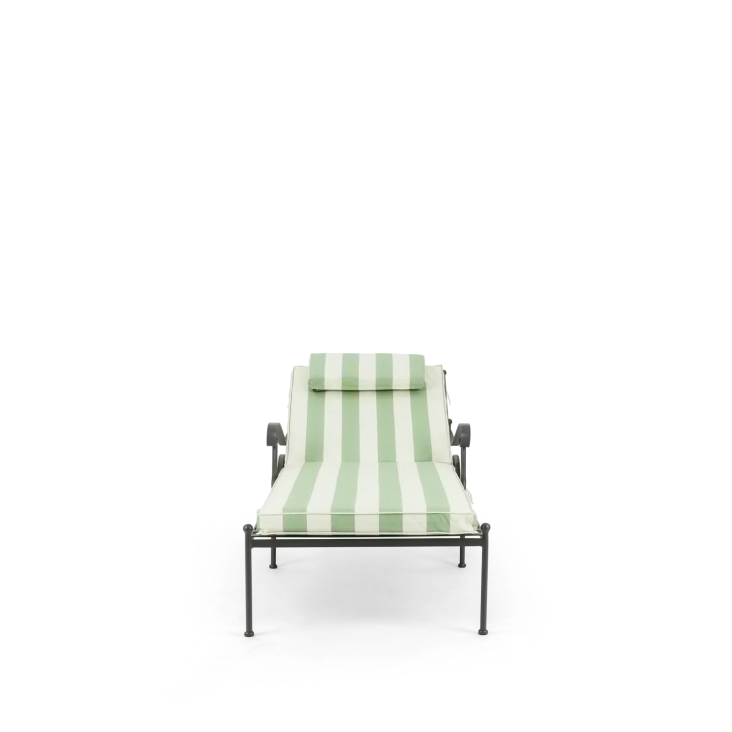 Neptune Seasonal_Garden_Outdoor loungers default Cheltenham Metal Sun Lounger, Green Stripe
