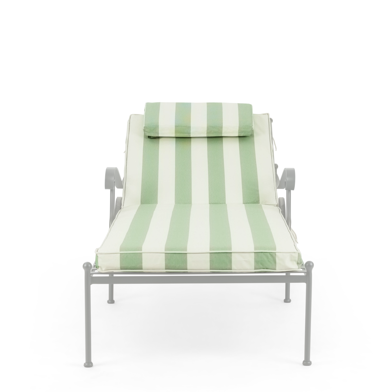 Neptune Seasonal_Garden_Outdoor loungers default Cheltenham Sunlounger Cushion, Green Stripe