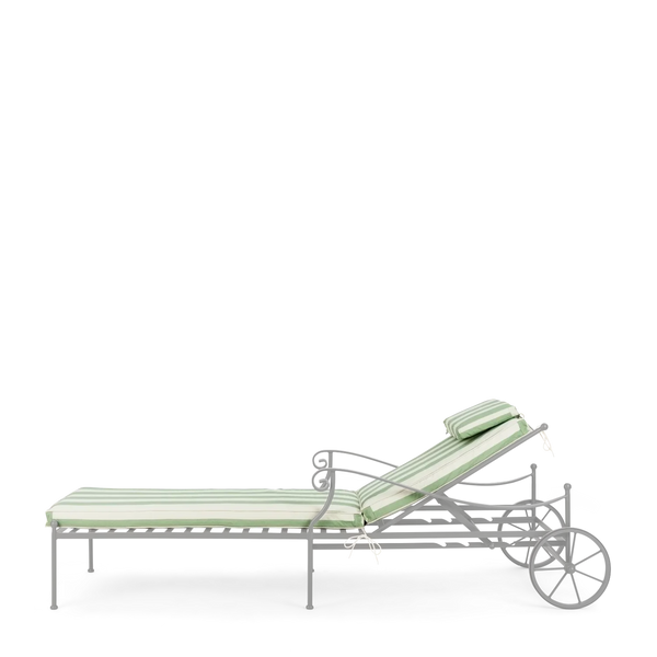 Neptune Seasonal_Garden_Outdoor loungers Green Stripe Cheltenham Sun Lounger Replacement Cushion