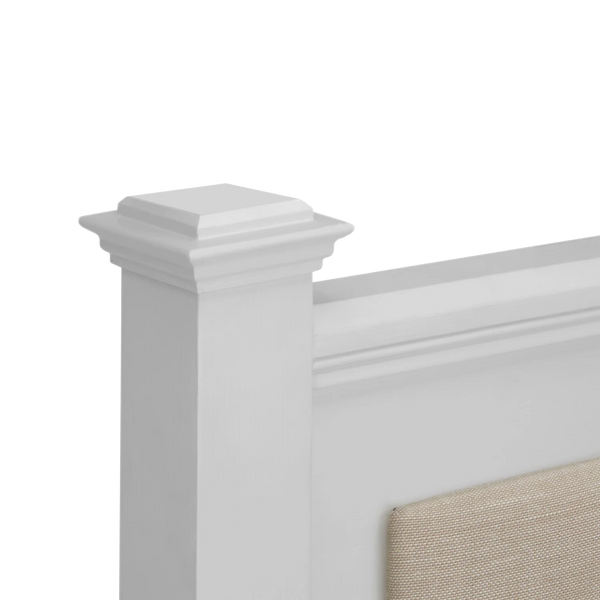 Chichester Single Bed with Upholstered Headboard, Painted