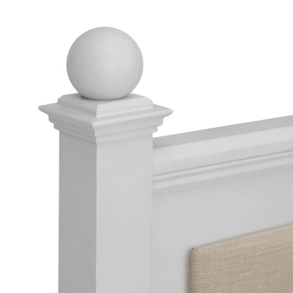 Chichester Super King Bed with Upholstered Headboard, Painted