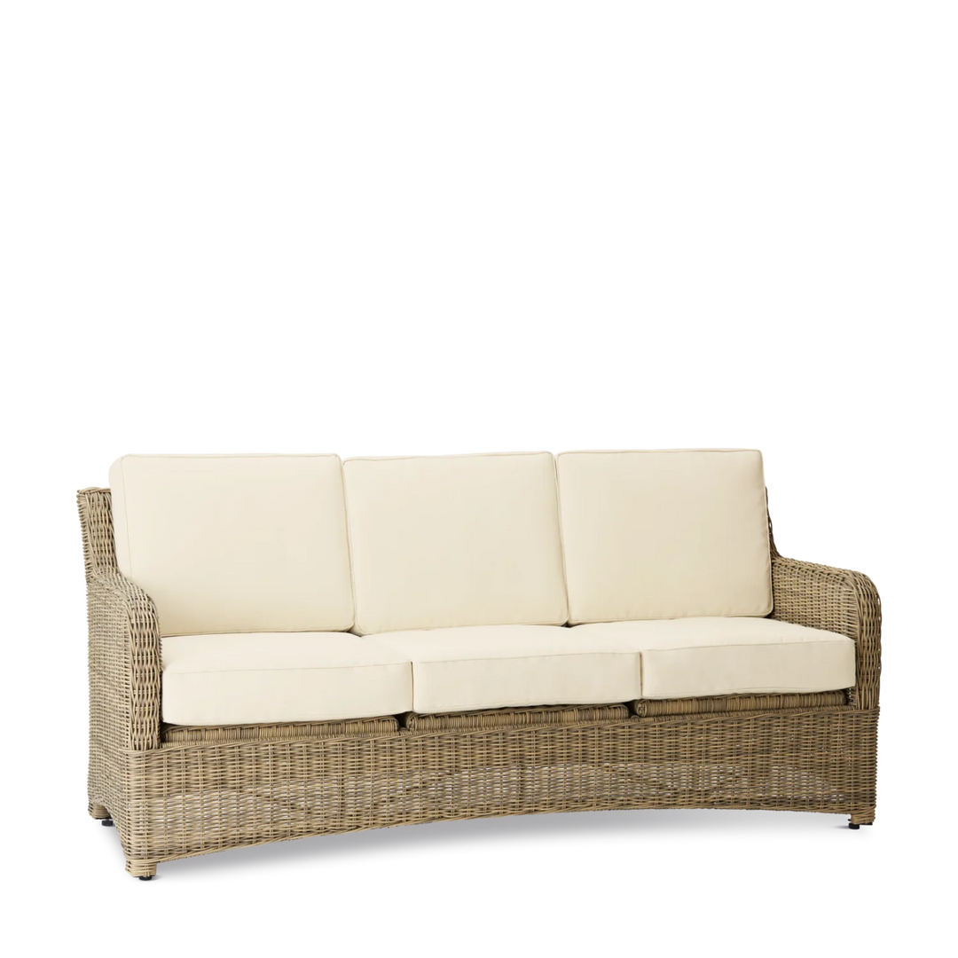 Compton 3 Seater Wicker Garden Sofa – Neptune