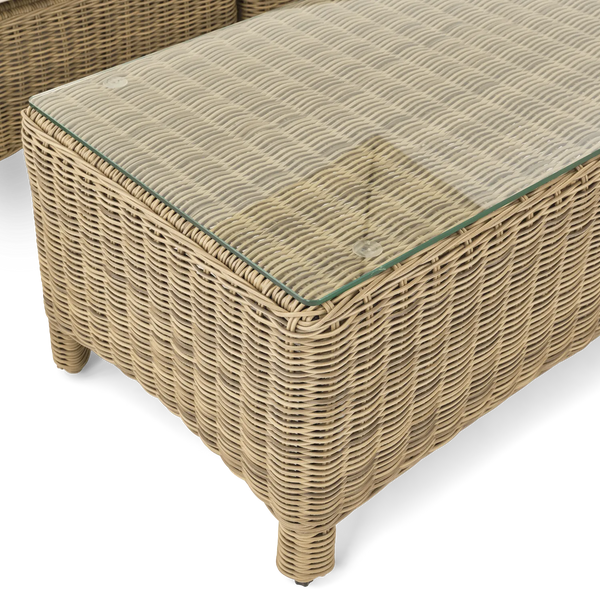 Neptune Seasonal_Garden_Outdoor coffee and side table default Compton 3 Seater Modular Wicker Garden Sofa Set with Armchair & Coffee Table