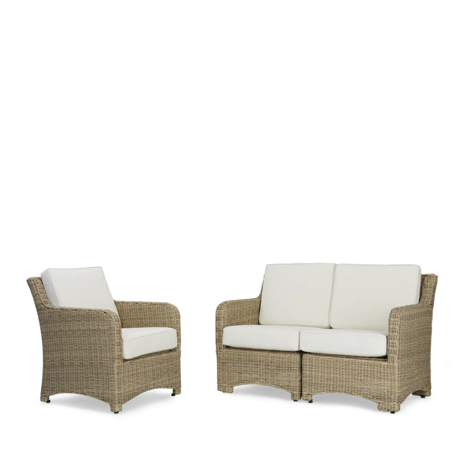 Neptune Seasonal_Garden_Outdoor coffee and side table default Compton 3 Seater Modular Wicker Garden Sofa Set with Armchair & Coffee Table