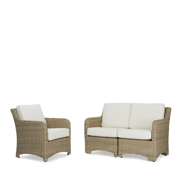 Neptune Seasonal_Garden_Outdoor coffee and side table default Compton 3 Seater Modular Wicker Garden Sofa Set with Armchair & Coffee Table