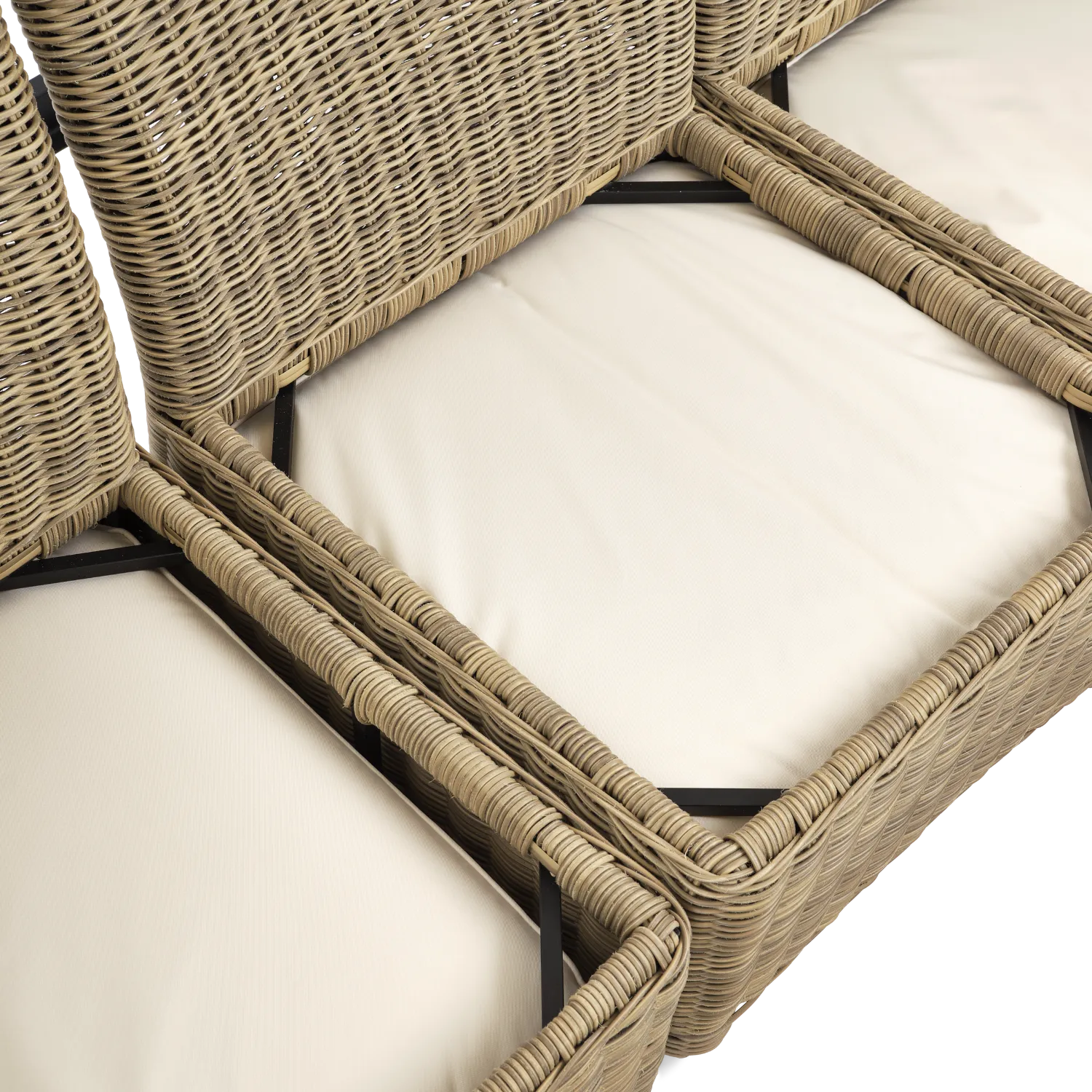 Neptune Seasonal_Garden_Outdoor sofas and relaxed chairs default Compton 5 Seater Wicker Modular Garden Corner Sofa Set with Coffee Table