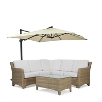 Neptune Seasonal_Garden_Outdoor coffee and side table default Compton 5 Seater Wicker Modular Garden Corner Sofa Set with Coffee Table & Parasol