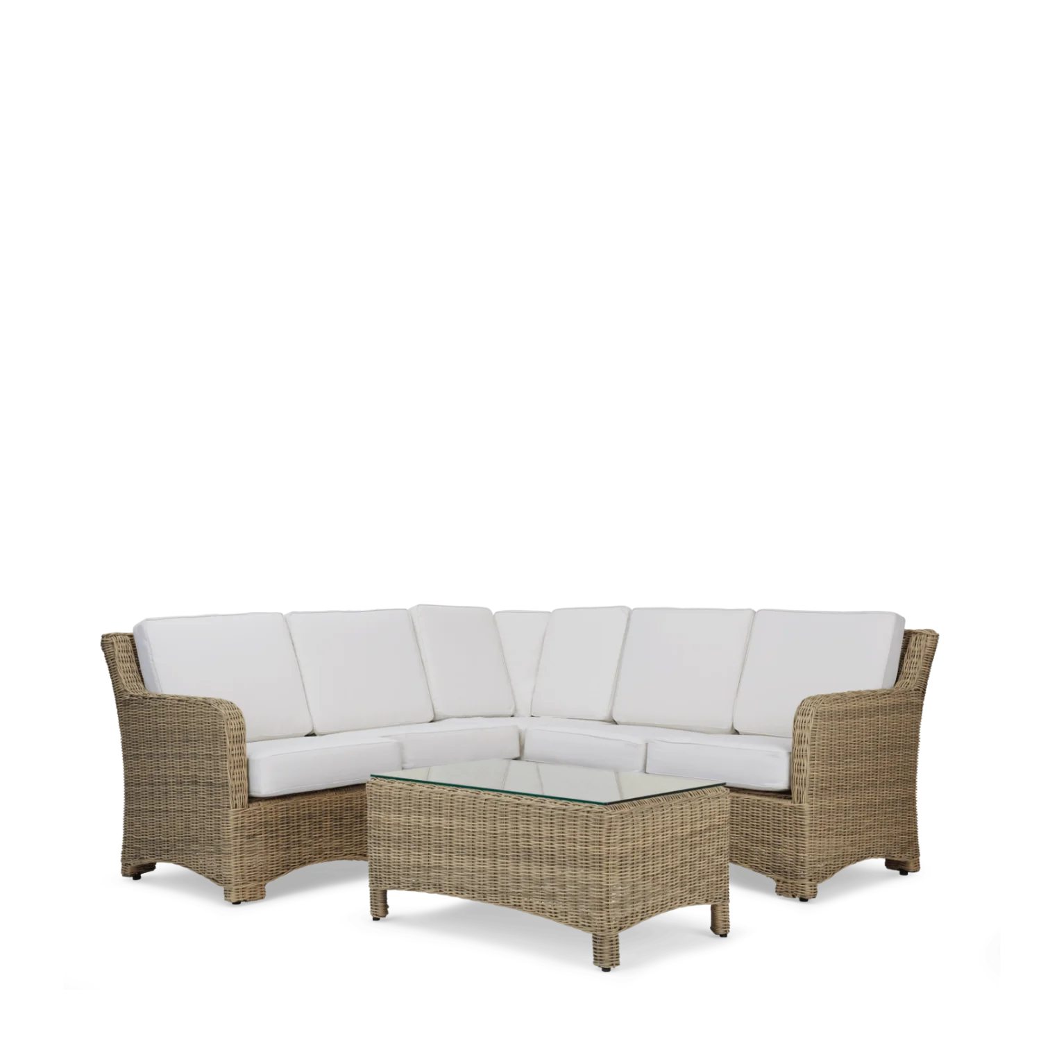 Neptune Seasonal_Garden_Outdoor sofas and relaxed chairs default Compton 5 Seater Wicker Modular Garden Corner Sofa Set with Coffee Table