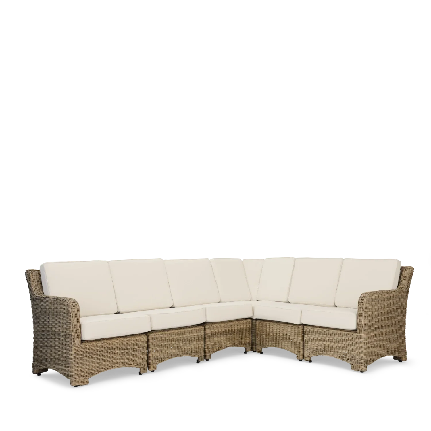 Neptune Seasonal_Garden_Outdoor coffee and side table default Compton 6 Seater Modular Wicker Garden Corner Sofa Set with Coffee Table & Parasol