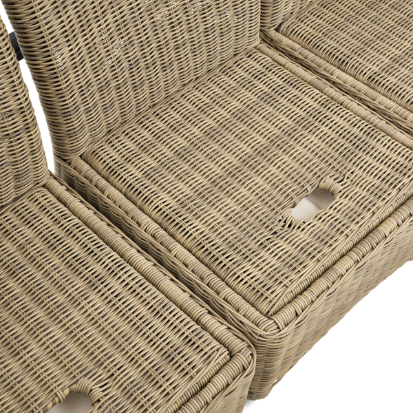 Compton 8 Seater Modular Wicker Garden Corner Sofa