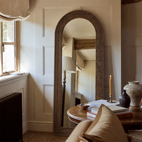 Edinburgh Floor Length Arch Mirror - Darkened Oak