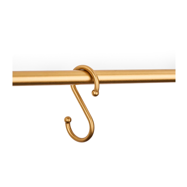 Neptune Furniture_Hardware_Handles & hardware default Ellington Hanging Rail & S Hooks, Brass