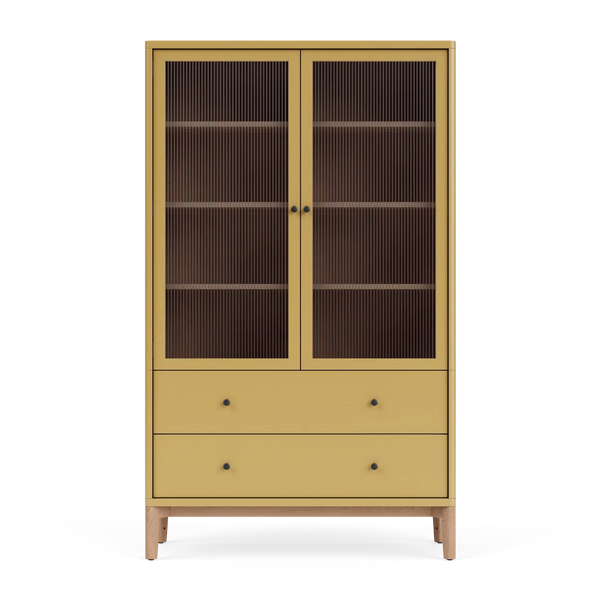Neptune Kitchen_Kitchen furniture_Kitchen free standing default Farlow Freestanding Double Kitchen Larder, Saffron - Renewed