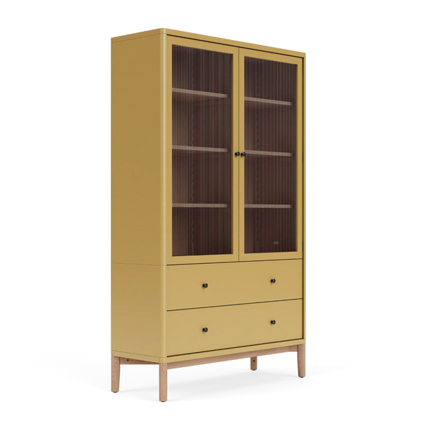 Neptune Kitchen_Kitchen furniture_Kitchen free standing default Farlow Freestanding Double Kitchen Larder, Saffron - Renewed