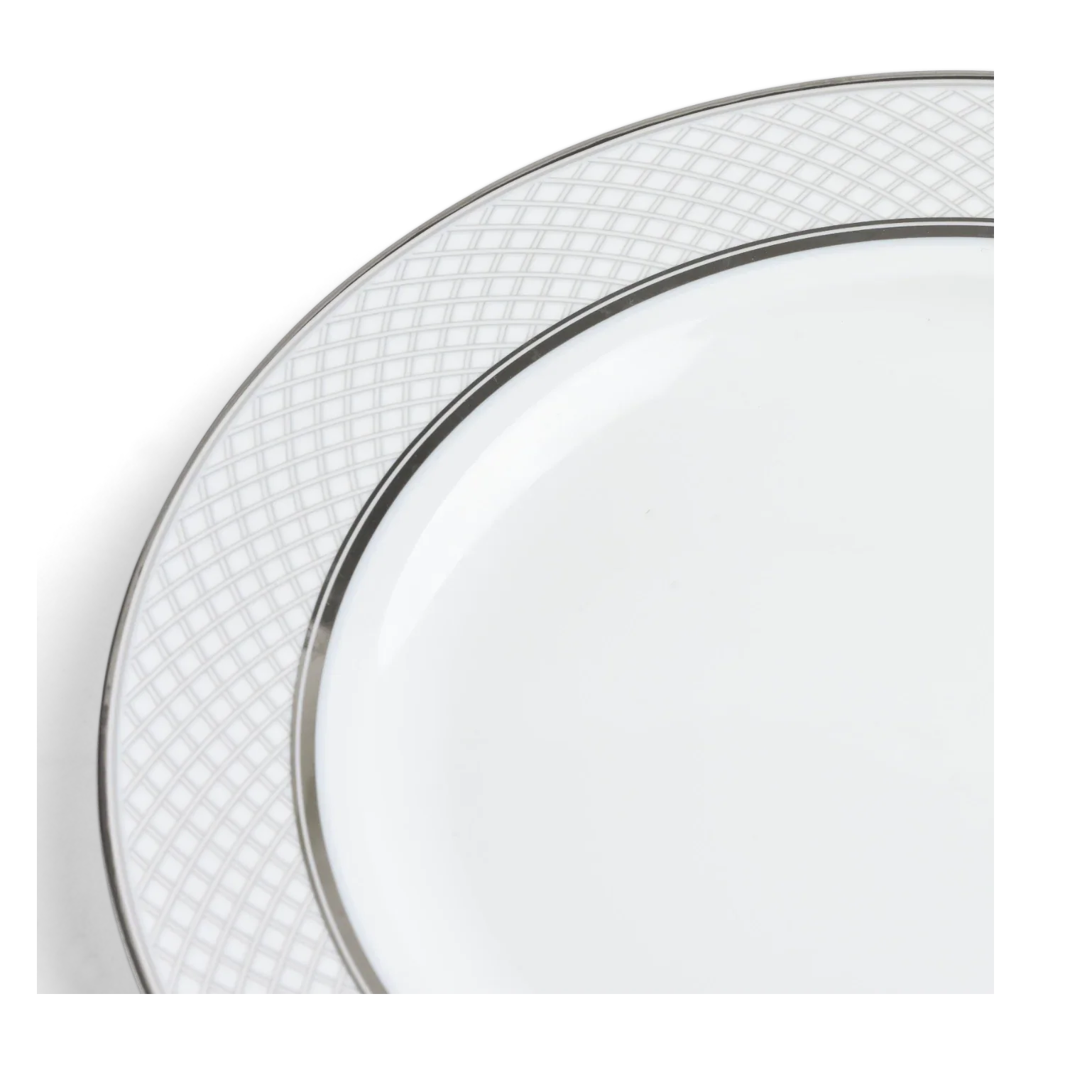 Neptune Accessories_Tabletop_Dinnerware default Fenton Bone China Charger Plates, Platinum - Set of 2