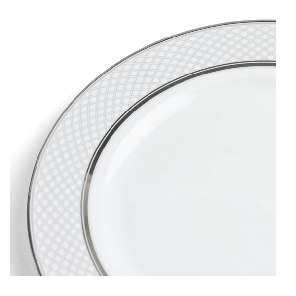 Neptune Accessories_Tabletop_Dinnerware default Fenton Bone China Charger Plates, Platinum - Set of 2