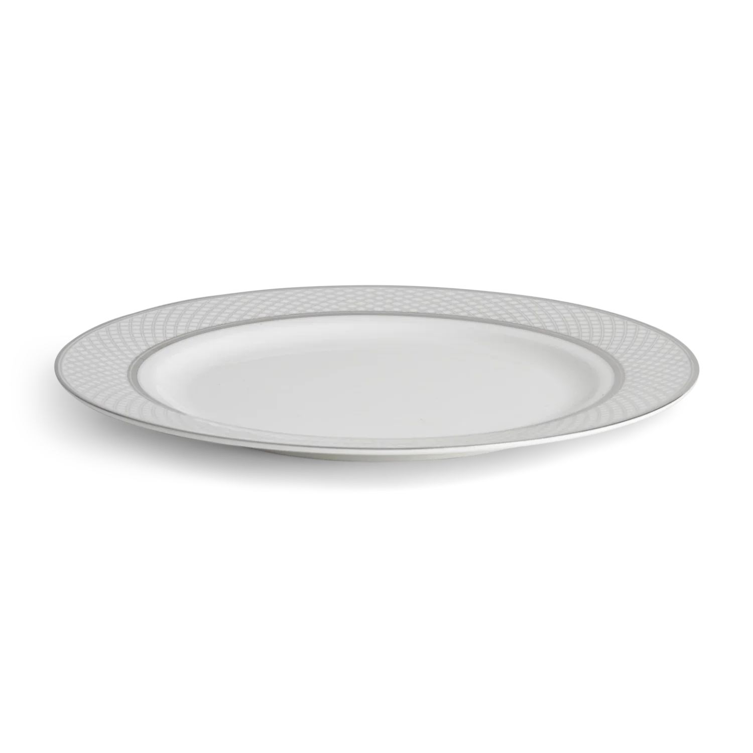 Neptune Accessories_Tabletop_Dinnerware default Fenton Bone China Charger Plates, Platinum - Set of 2