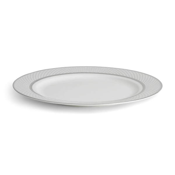 Neptune Accessories_Tabletop_Dinnerware default Fenton Bone China Charger Plates, Platinum - Set of 2