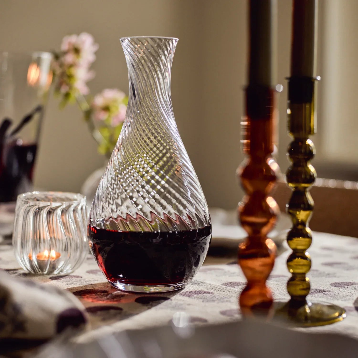 Neptune Accessories_Living accessories_Decorative accessories default Floella Slim Candle Holder, Olive Green