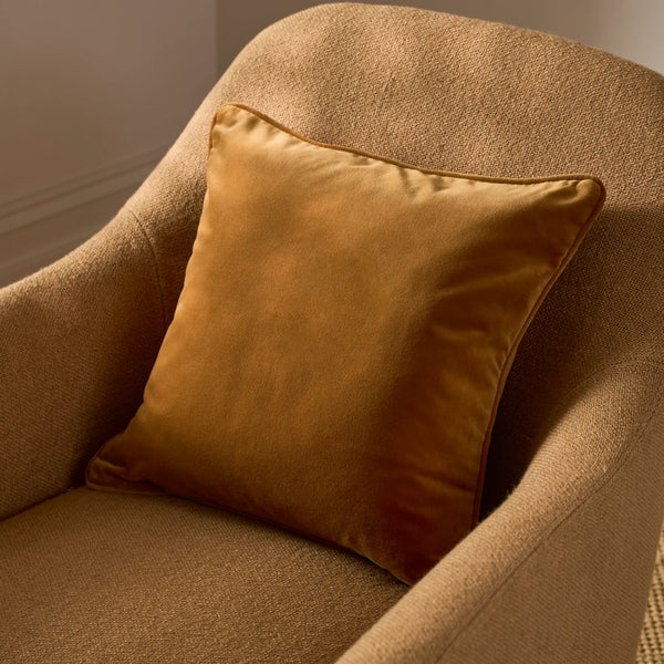 Florence Scatter Cushion, Cotton Velvet - Mustard