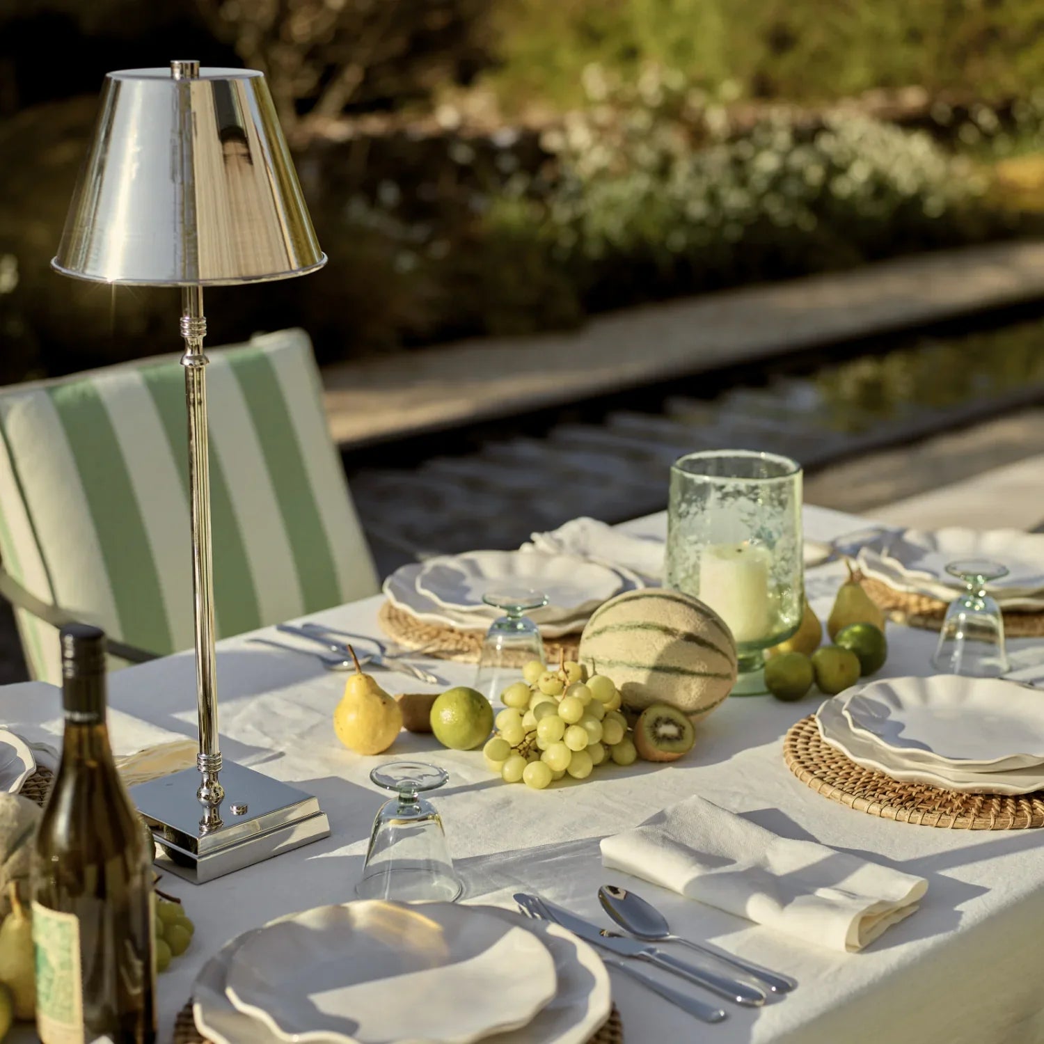 Neptune Accessories_Lighting_Table lamps default Hanover Tall Nickel Cordless Rechargable Lamp