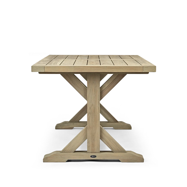 Neptune Seasonal_Garden_Outdoor dining and carver chairs default Harmondsworth 6 Seater Teak Garden Dining Table Set with Stanway Carver Chairs