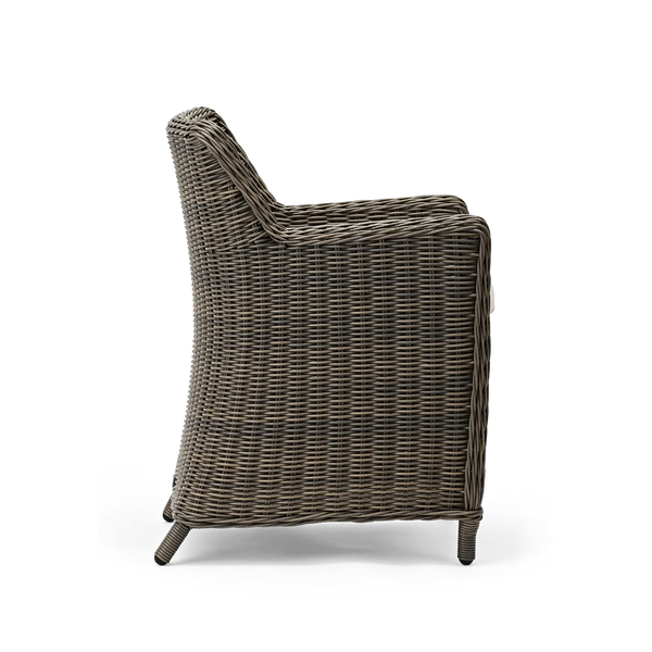 Neptune Seasonal_Garden_Outdoor dining and carver chairs default Harmondsworth 8 Seater Teak Garden Dining Table Set with Stanway Reed Carver Chairs