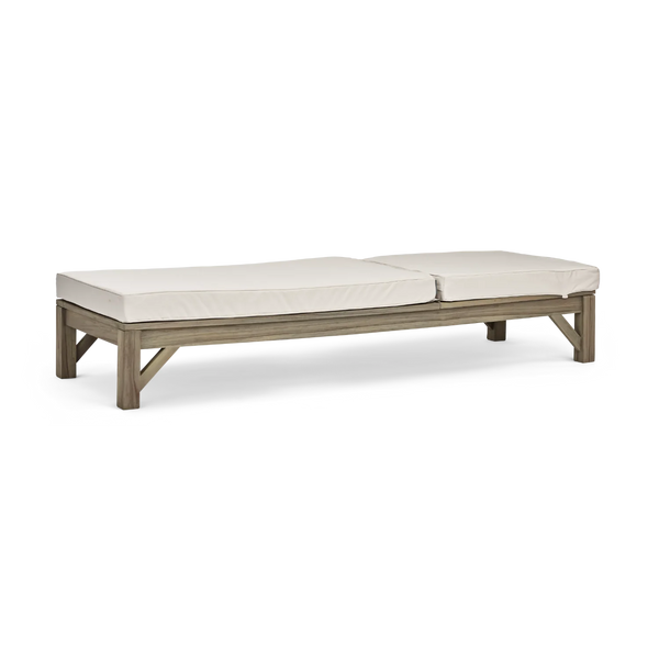 Neptune Seasonal_Garden_Outdoor loungers Harmondsworth Teak Sun Lounger with Cushion