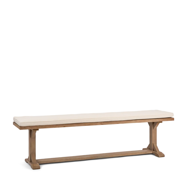 Neptune Seasonal_Garden_Outdoor dining and carver chairs default Harmondsworth 3-4 Seater Teak Garden Bench with Cushion