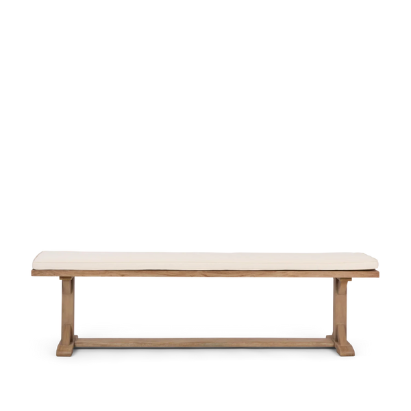 Neptune Seasonal_Garden_Outdoor dining and carver chairs default Harmondsworth 3-4 Seater Teak Garden Bench with Cushion