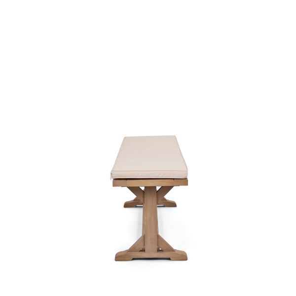 Neptune Seasonal_Garden_Outdoor dining and carver chairs default Harmondsworth 3-4 Seater Teak Garden Bench with Cushion