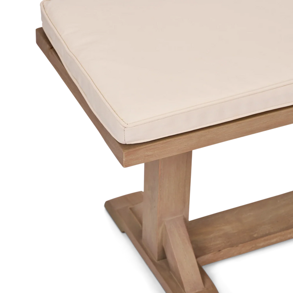 Neptune Seasonal_Garden_Outdoor dining and carver chairs default Harmondsworth 3-4 Seater Teak Garden Bench with Cushion