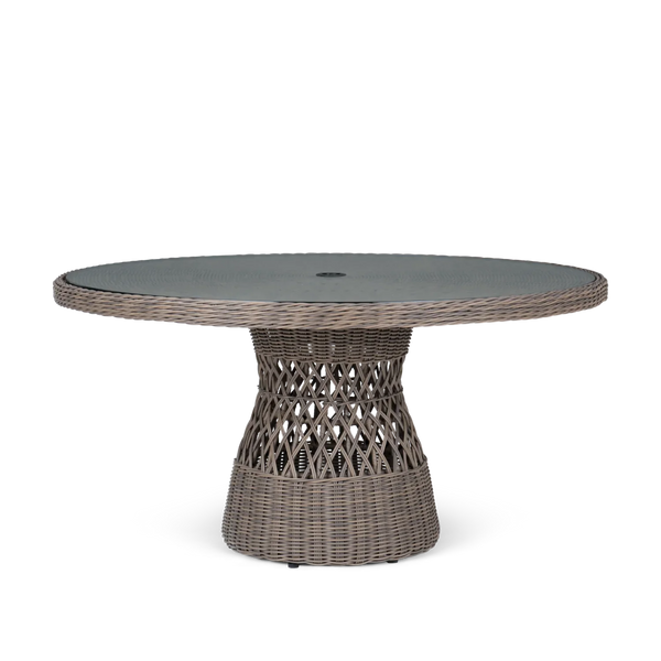 Neptune Seasonal_Garden_Outdoor sofas and relaxed chairs default Harrington 6 Seater Round Wicker Garden Dining Table Set with Toulston Chairs