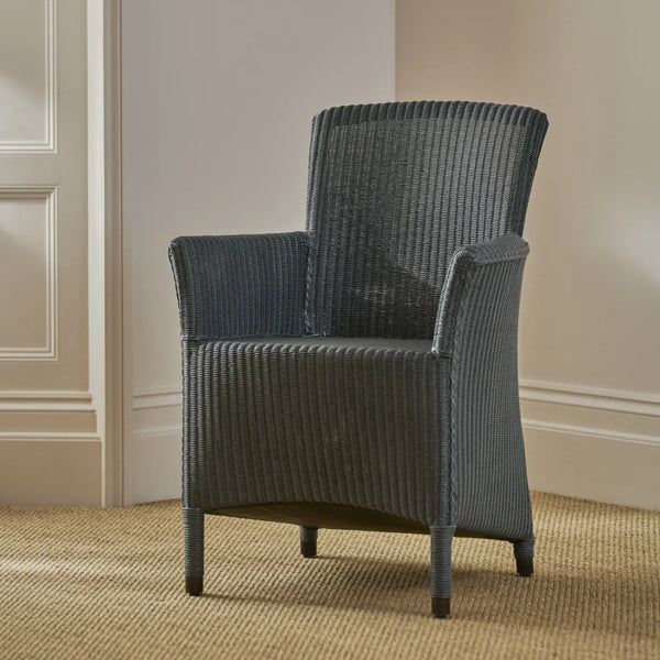 Neptune Furniture_Living & dining furniture_Dining & bar stools Charcoal Havana Lloyd Loom Carver Dining Chair