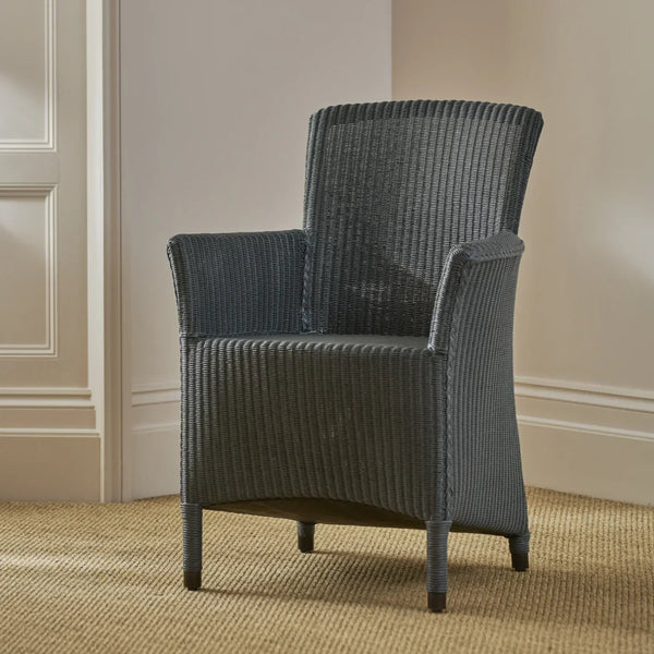 Neptune Furniture_Living & dining furniture_Dining & bar stools default Renewed Havana Lloyd Loom Carver Dining Chair, Charcoal