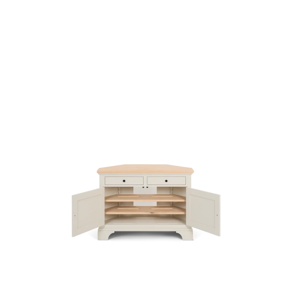 Henley 3ft 6 Oak Corner TV Cabinet, Painted