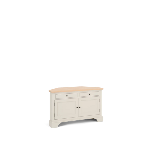 Henley 4ft Oak Corner TV Cabinet, Painted