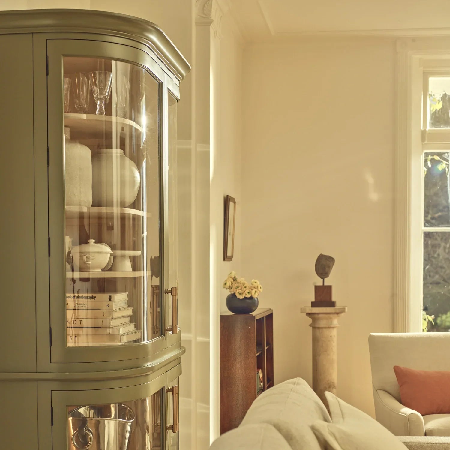 Neptune Furniture_Living & dining furniture_Living & dining storage default Henley Curved Glass Cabinet