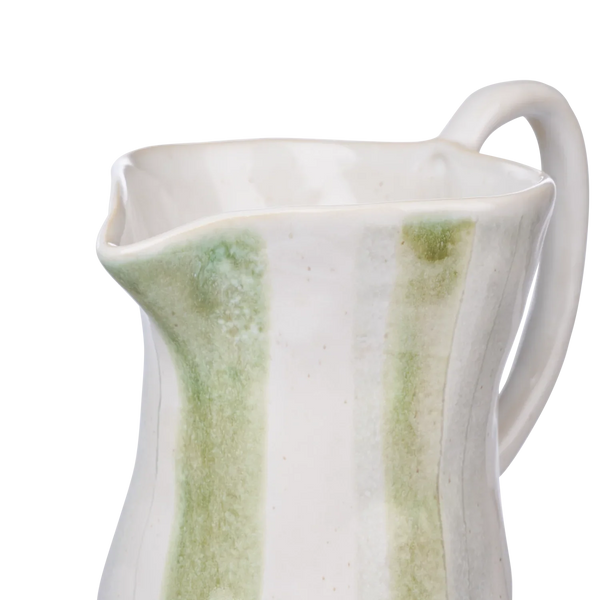 Neptune Accessories_Tabletop_Serveware default Hollywell Jug, Green Stripe
